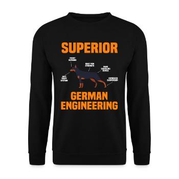 Doberman Dog Breed Dog Owner - Unisex Sweatshirt - black - Front - Alina (178cm) & Michal (187cm)