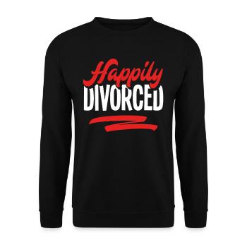 Happily Divorced Divorce - Unisex Sweatshirt - black - Front - Alina (178cm) & Michal (187cm)