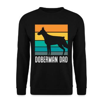 Doberman Papa - Sweat-shirt Unisexe - noir - Devant - Alina (178cm) & Michal (187cm)