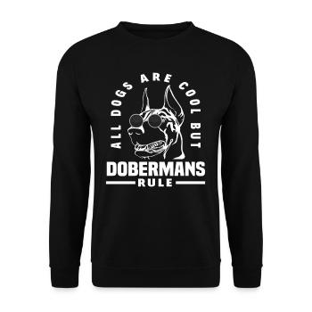 Doberman Meilleure race de chien - Sweat-shirt Unisexe - noir - Devant - Alina (178cm) & Michal (187cm)