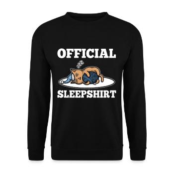 Chemise de sommeil officielle chat - Sweat-shirt Unisexe - noir - Devant - Alina (178cm) & Michal (187cm)
