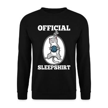 Chemise de sommeil officielle chat - Sweat-shirt Unisexe - noir - Devant - Alina (178cm) & Michal (187cm)