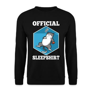 Chemise de sommeil officielle chat - Sweat-shirt Unisexe - noir - Devant - Alina (178cm) & Michal (187cm)