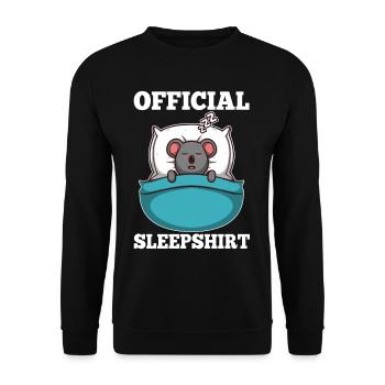 Official Sleeping Shirt Koala - Unisex Sweatshirt - black - Front - Alina (178cm) & Michal (187cm)