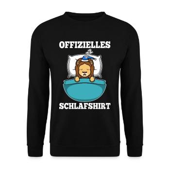 Offizielles schlafshirt Löwe - Unisex Pullover - Schwarz - Vorne - Alina (178cm) & Michal (187cm)