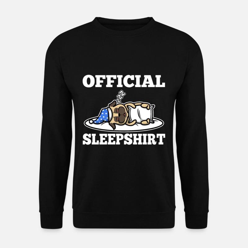 Official sleepshirt Pug - Unisex Sweatshirt - black