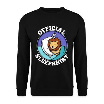 Chemise de nuit officielle lion - Sweat-shirt Unisexe - noir - Devant - Alina (178cm) & Michal (187cm)