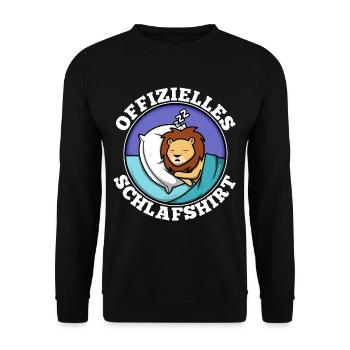 Offizielles schlafshirt Löwe - Unisex Pullover - Schwarz - Vorne - Alina (178cm) & Michal (187cm)