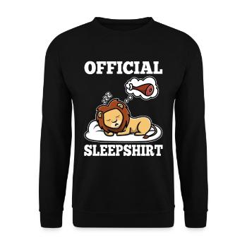 Chemise de nuit officielle lion - Sweat-shirt Unisexe - noir - Devant - Alina (178cm) & Michal (187cm)
