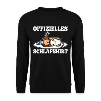 Offizielles schlafshirt Löwe - Unisex Pullover - Schwarz - Vorne - Alina (178cm) & Michal (187cm)