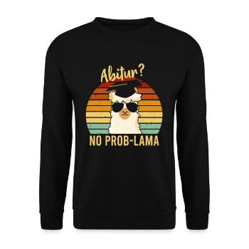 Abitur No Problama 2022 - Unisex Sweatshirt - black - Front - Alina (178cm) & Michal (187cm)