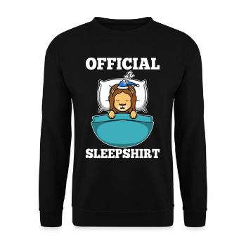 Official sleepshirt lion - Unisex Sweatshirt - black - Front - Alina (178cm) & Michal (187cm)