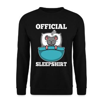 Souris chemise de nuit officielle - Sweat-shirt Unisexe - noir - Devant - Alina (178cm) & Michal (187cm)