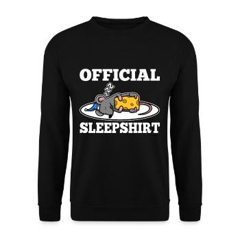 Souris chemise de nuit officielle - Sweat-shirt Unisexe - noir - Devant - Alina (178cm) & Michal (187cm)