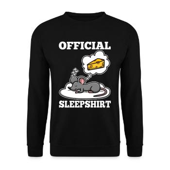 Official sleepshirt mouse - Unisex Sweatshirt - black - Front - Alina (178cm) & Michal (187cm)