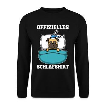Offizielles schlafshirt Mops - Unisex Pullover - Schwarz - Vorne - Alina (178cm) & Michal (187cm)