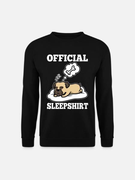 Official sleepshirt Mops - Unisex Pullover - Schwarz