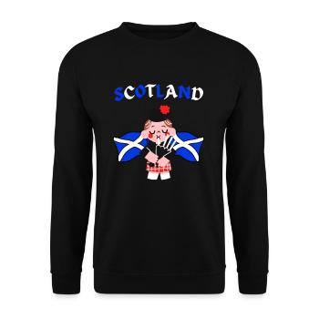 Ecosse Flag Joueur de cornemuse Ecossais - Sweat-shirt Unisexe - noir - Devant - Alina (178cm) & Michal (187cm)