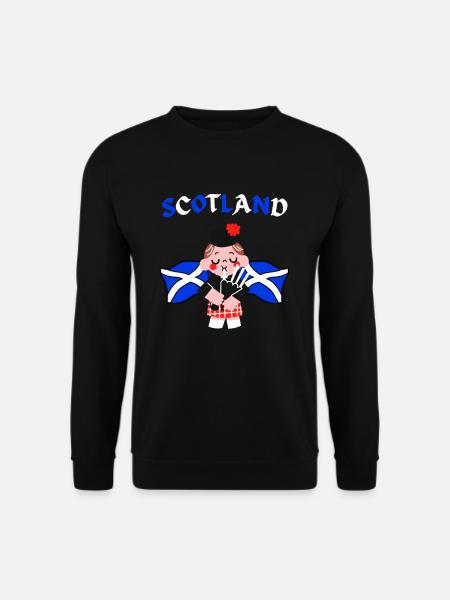 Schottland Flagge Dudelsack Spieler Schotten - Unisex Pullover - Schwarz