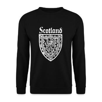 Scotland Emblem Vintage Scots Coat of Arms - Unisex Sweatshirt - black - Front - Alina (178cm) & Michal (187cm)
