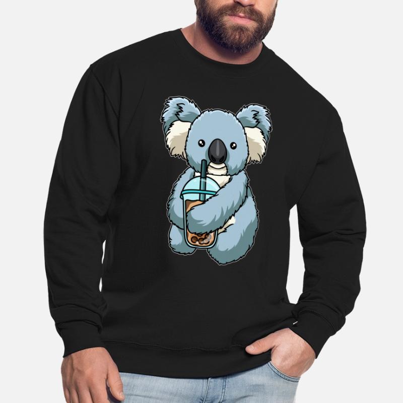 Koala drinks bubble tea Unisex Sweatshirt
