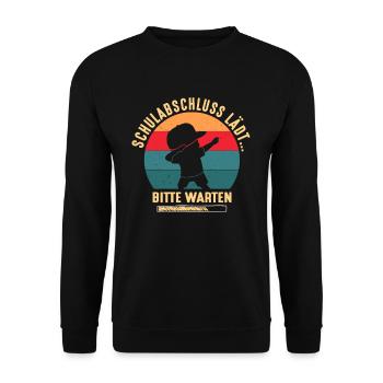 Schulabschluss Lädt Absolvent Abgänger Abschluss - Unisex Pullover - Schwarz - Vorne - Alina (178cm) & Michal (187cm)