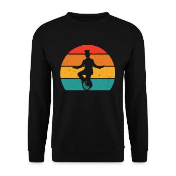 Vintage Unicycle Unicycle - Unisex Sweatshirt - black - Front - Alina (178cm) & Michal (187cm)