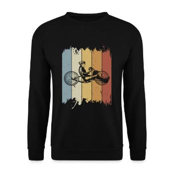 Vintage Handbike Tricycle Bicycle Tricycle Handbike - Unisex Sweatshirt - black - Front - Alina (178cm) & Michal (187cm)