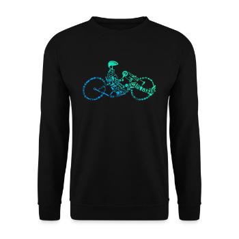 Handbike Racing Bike Wheelchair Bicycle Recumbent Bike - Unisex Sweatshirt - black - Front - Alina (178cm) & Michal (187cm)