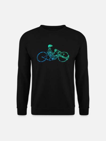 Handbike Rennbike Rollstuhl Fahrrad Liegerad - Unisex Pullover - Schwarz
