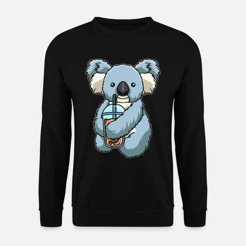 Kawaii Bubble Tea Koala - Unisex Pullover - Schwarz