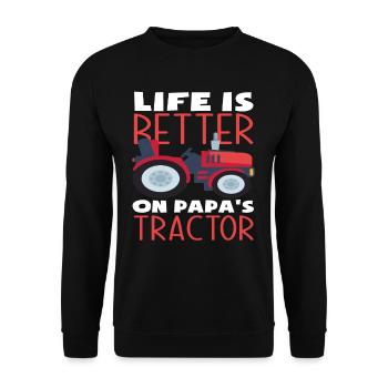 Farmer Local organic farmer - Unisex Sweatshirt - black - Front - Alina (178cm) & Michal (187cm)