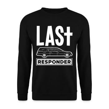 Undertaker Saying Profession Gift - Unisex Sweatshirt - black - Front - Alina (178cm) & Michal (187cm)