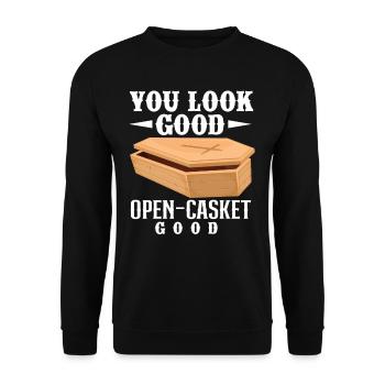 Undertaker Mortician - Unisex Sweatshirt - black - Front - Alina (178cm) & Michal (187cm)