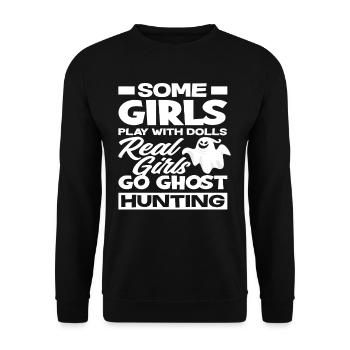 Chasse aux fantômes des filles - Sweat-shirt Unisexe - noir - Devant - Alina (178cm) & Michal (187cm)