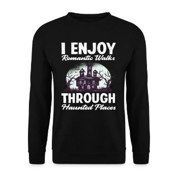 Lost Places Spuken Geisterjäger - Unisex Pullover - Schwarz - Vorne - Alina (178cm) & Michal (187cm)