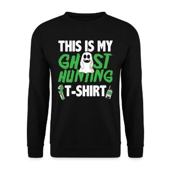 Geisterjagd Shirt - Unisex Pullover - Schwarz - Vorne - Alina (178cm) & Michal (187cm)