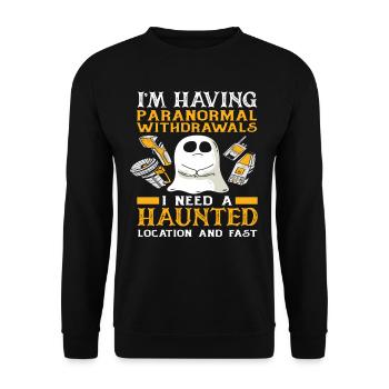 Geisterjagen Paranormal Spuken - Unisex Pullover - Schwarz - Vorne - Alina (178cm) & Michal (187cm)