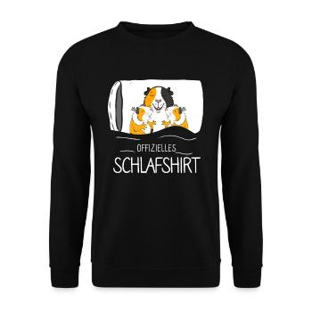 Offizielles Schlafshirt Hamster - Unisex Pullover - Schwarz - Vorne - Alina (178cm) & Michal (187cm)