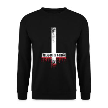 Religion Is Poison - Unisex Pullover - Schwarz - Vorne - Alina (178cm) & Michal (187cm)