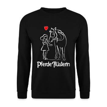 Pferde Flüsterin - Unisex Pullover - Schwarz - Vorne - Alina (178cm) & Michal (187cm)