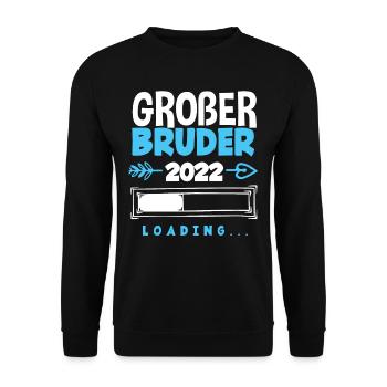 Nachwuchs Sohn Großer Bruder 2022 - Unisex Pullover - Schwarz - Vorne - Alina (178cm) & Michal (187cm)