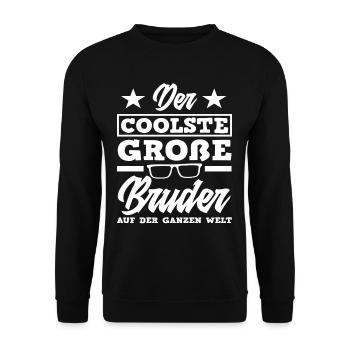 Coolster Großer Bruder Auf Der Welt - Unisex Pullover - Schwarz - Vorne - Alina (178cm) & Michal (187cm)