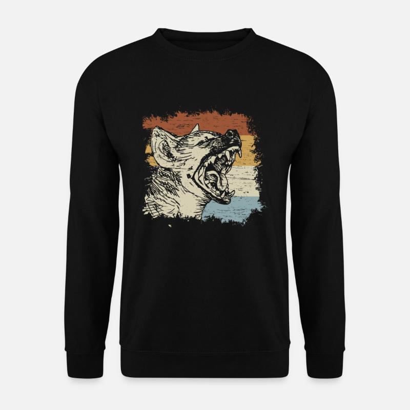 Hyène rétro - Sweat-shirt Unisexe - noir
