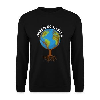 There Is No Planet B Environmental Protection - Unisex Sweatshirt - black - Front - Alina (178cm) & Michal (187cm)