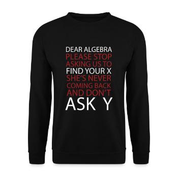 Dear Algebra - Unisex Sweatshirt - black - Front - Alina (178cm) & Michal (187cm)