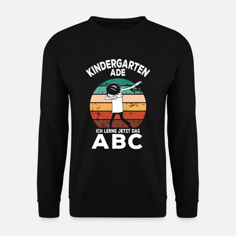 Kindergarten Ade Ich lerne ABC - Unisex Pullover - Schwarz