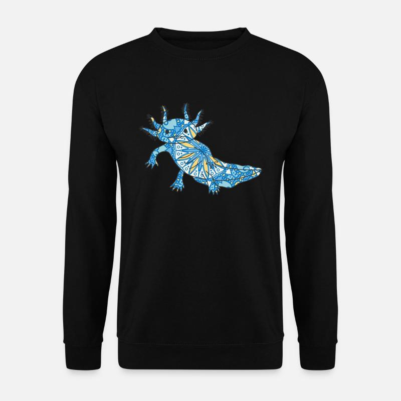 Mandala Axolotl Geometry Pattern - Unisex Sweatshirt - black