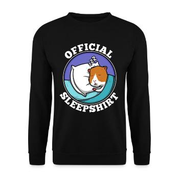 Chemise de nuit officielle Cochon d’Inde - Sweat-shirt Unisexe - noir - Devant - Alina (178cm) & Michal (187cm)