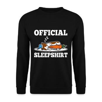 Chemise de nuit officielle Cochon d’Inde - Sweat-shirt Unisexe - noir - Devant - Alina (178cm) & Michal (187cm)